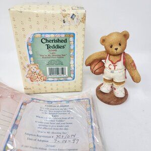 Cherished Teddies "Larry" Basketball Player Figurine 1997 Your My Shooting Star